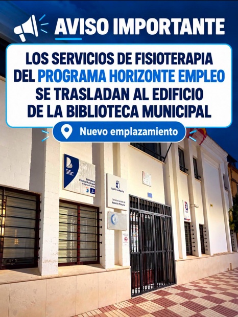  Los servicios de fisioterapia se trasladan al edificio de la Biblioteca Municipal
